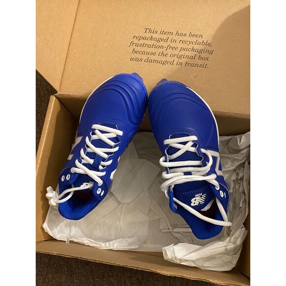 New Balance Women's Fuse V2 Metal Softball Shoe, Royal Blue and White Size 5 - Picture 4 of 10